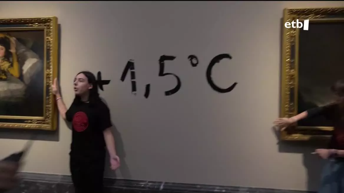 Sam Gomez Bilbon ikasten duen 18 urteko gazte kantabriarrarekin hitz egin dugu. Madrilgo Pradoko Museoan izandako protesta-ekintzan parte hartu zuen, eta ez gehiago egingo dituztela iragarri du, modu eraginkorrena baita gizartea kontzientziatzeko.