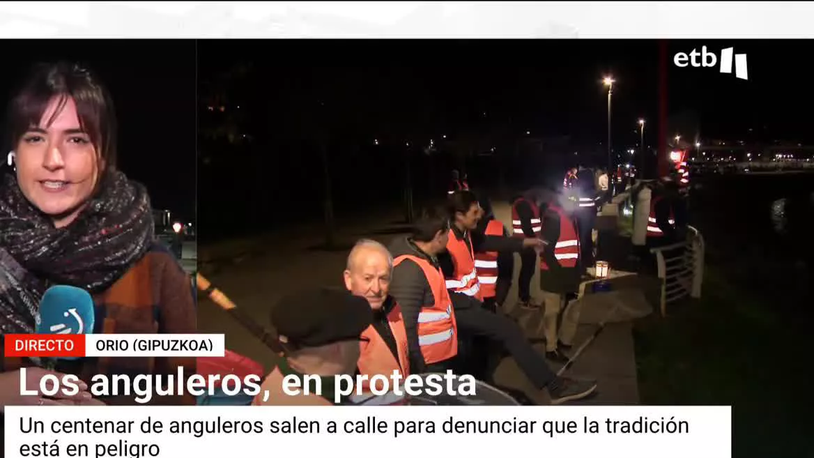 Protestas en el puerto de Orio.
