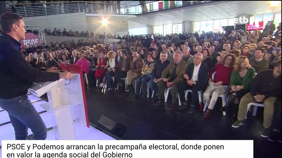 Pedro Sanchez a contrapuesto el modelo del PSOE al del PP, "a quien la ultraderecha marca el paso", y  Ione Belarra ha presentado la propuesta de Podemos de una renta garantizada para las personas más vulnerables , de entre 700 y 1400 euros.