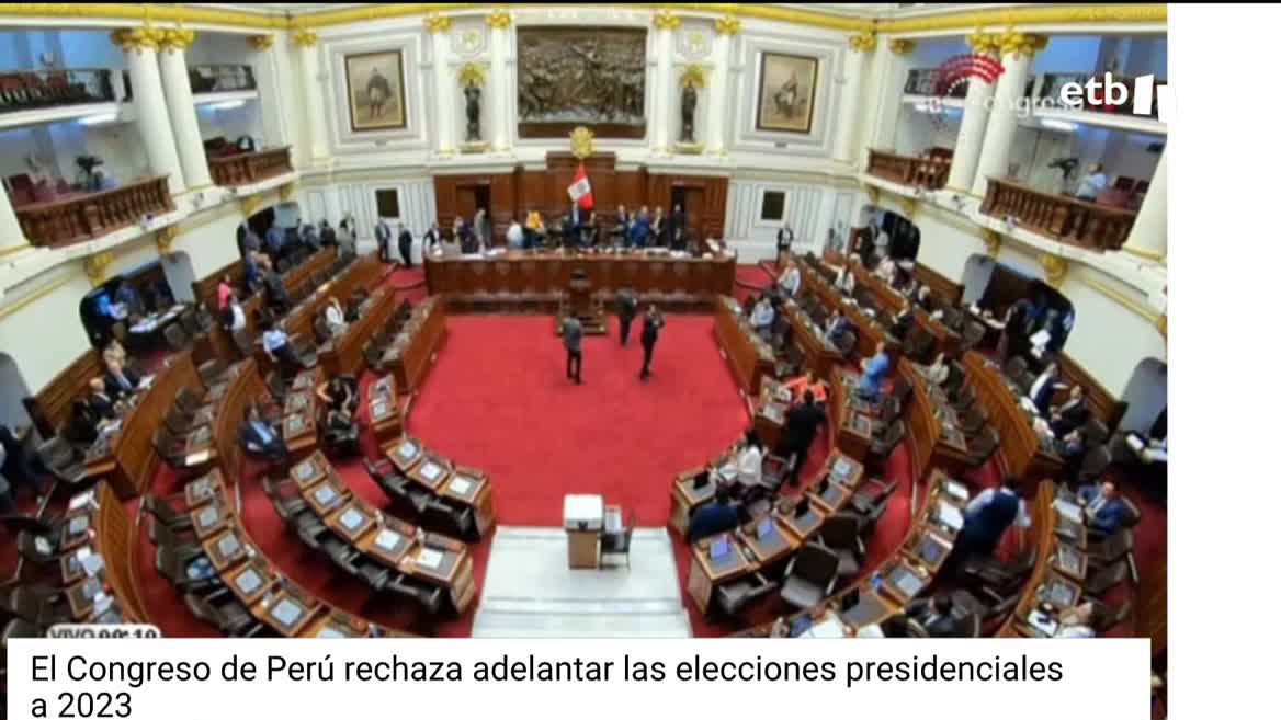 El Congreso de Perú ha rechazado adelantar las elecciones presidenciales a finales del 2023, tal y como pedía Dina Boluarte. La bancada de la izquierda ha votado en contra al considerar que la propuesta fraudulenta.