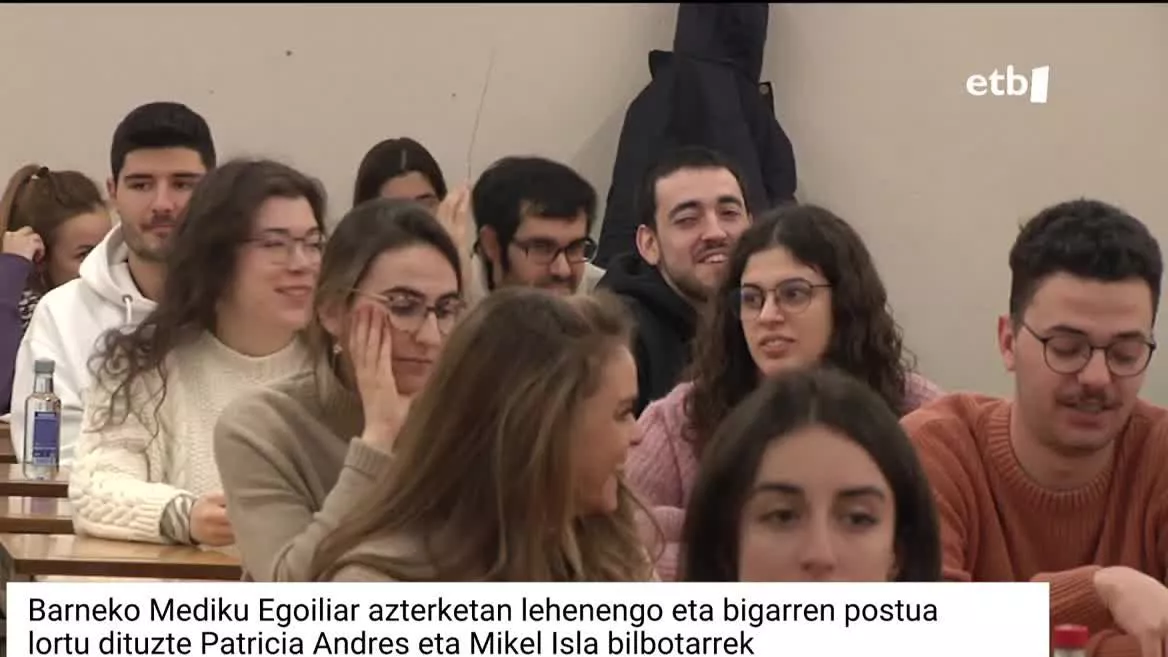 Patricia Andrés eta Mikel Isla dira bi onenak 11.500 hautagairen artean. Gainera, EHUn medikuntzan graduatutako 10 pertsona daude 100 kalifikazio onenen artean.