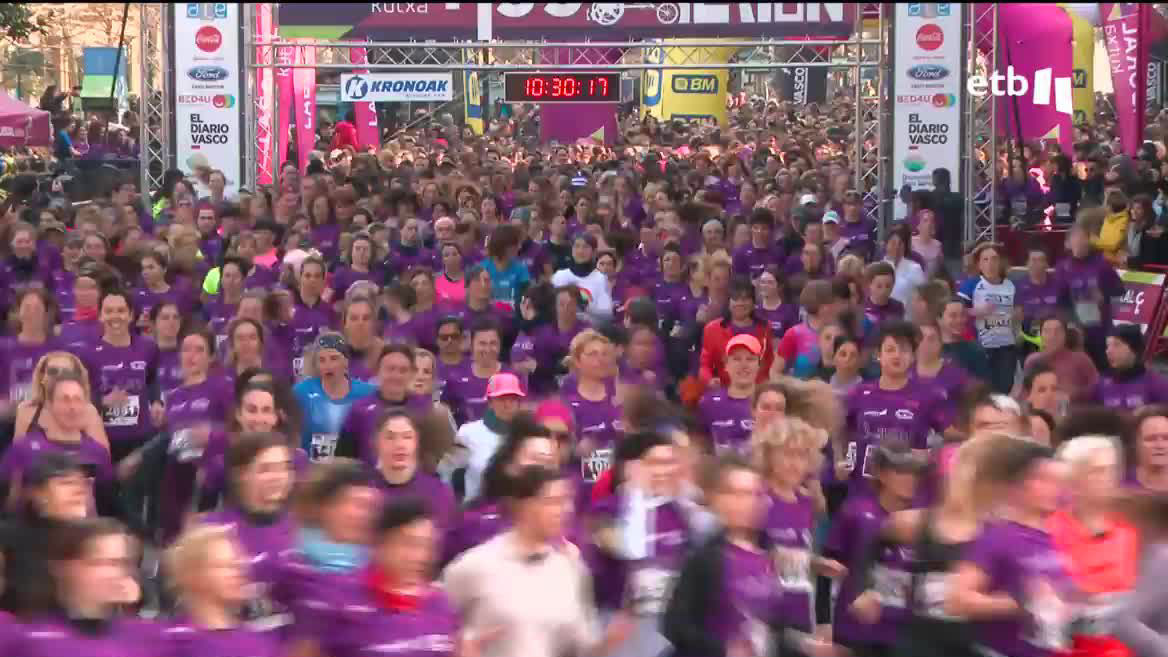 Con el 8 de marzo como telón de fondo, este sábado San Sebastián se ha teñido de morado en la edición 33 de la Lilatón: 6000 mujeres, recorriendo 5 kilómetros en favor de la igualdad.