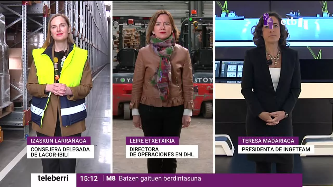 El lema de este año "Emakumeak gora!" tiene una doble lectura. Por un lado, reivindica a las mujeres y, por otro, quiere expresar la necesidad de que las mujeres ocupen altos cargos en las estructuras empresariales e institucionales.