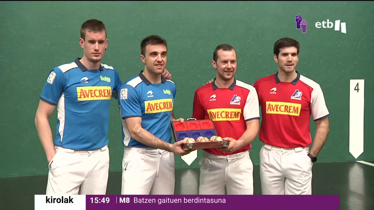 El Campeonato de Parejas tendrá su primer partido de la liguilla de semifinales el sábado, en el Labrit. En ella se enfrentarán Elordi-Zabaleta y Peña II-Mariezkurrena II, es decir, se verán las caras dos de los zagueros más poderoso del campeonato.