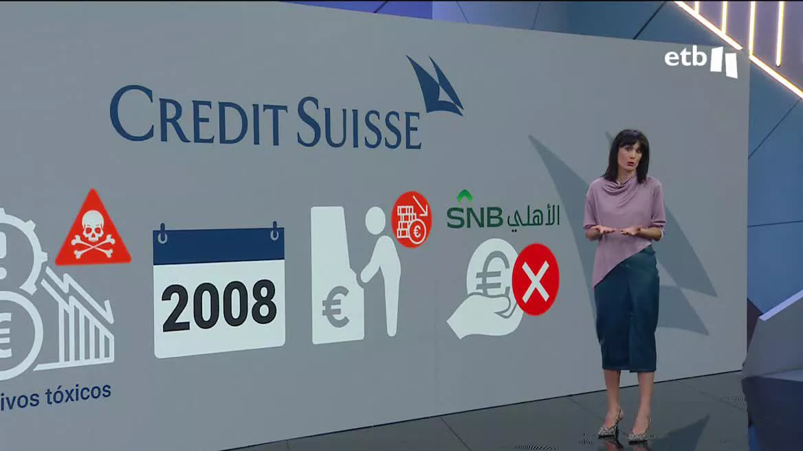Son fondos de inversión de muy baja calidad vinculados a las hipotecas, fondos a los que estaba muy expuesto el banco suizo. La puntilla la ha puesto su principal inversor, un banco de Arabia Saudí, que se ha negado a poner un euro más.