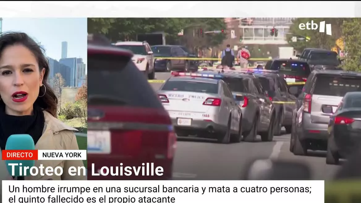 El tiroteo ha ocurrido en la ciudad de Louisville, en Kentucky, en la sede de un banco. Cinco personas han muerto, siendo el quinto fallecido el propio atacante.