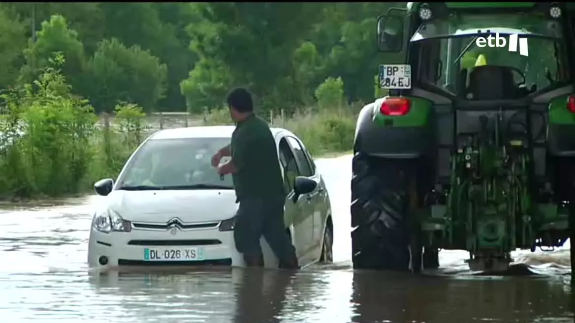 Uholdeak Nafarroako iparraldean. Artxiboko irudia.