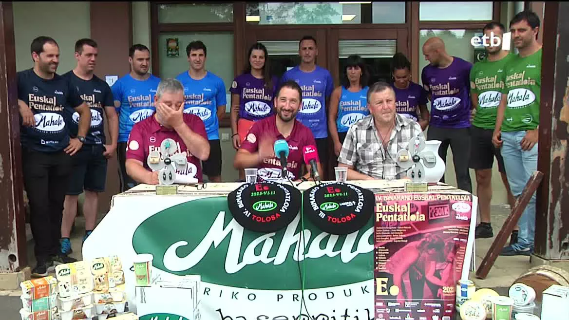 Este domingo, 11 de junio, se disputará la cuarta edición del Final del Pentatlón Vasco por parejas en la plaza de toros de Tolosa. En la categoría femenina competirán tres pareja, mientras que en el de los hombres participarán seis parejas. Se podrá ver la prueba en directo en ETB1 y eitb.eus.