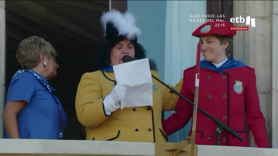 Ha cantado a las comparsas y fiestas de barrio, así como a sus allegados y a Zea Mays. Ha llamado a la ciudadanía a llenar las calles sin miedo, además de incidir en la necesidad del "sí" y de disfrutar y apreciar todos los cuerpos. Izaskun Pinedo ha tirado el cohete que ha hecho estallar la fiesta.
