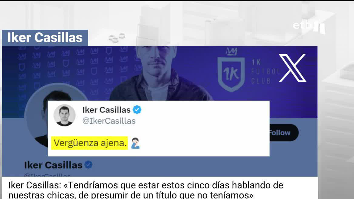 El mundo masculino del fútbol ha tardado días en mostrar su opinión sobre la actitud del presidente de la Federación. Tras la asamblea ha comenzado el aluvión de críticas de Isco Alarcón, Iker Casillas, David de Gea, Borja Iglesias y Hector Bellerín. Los clubes también han mostrado su rechazo.