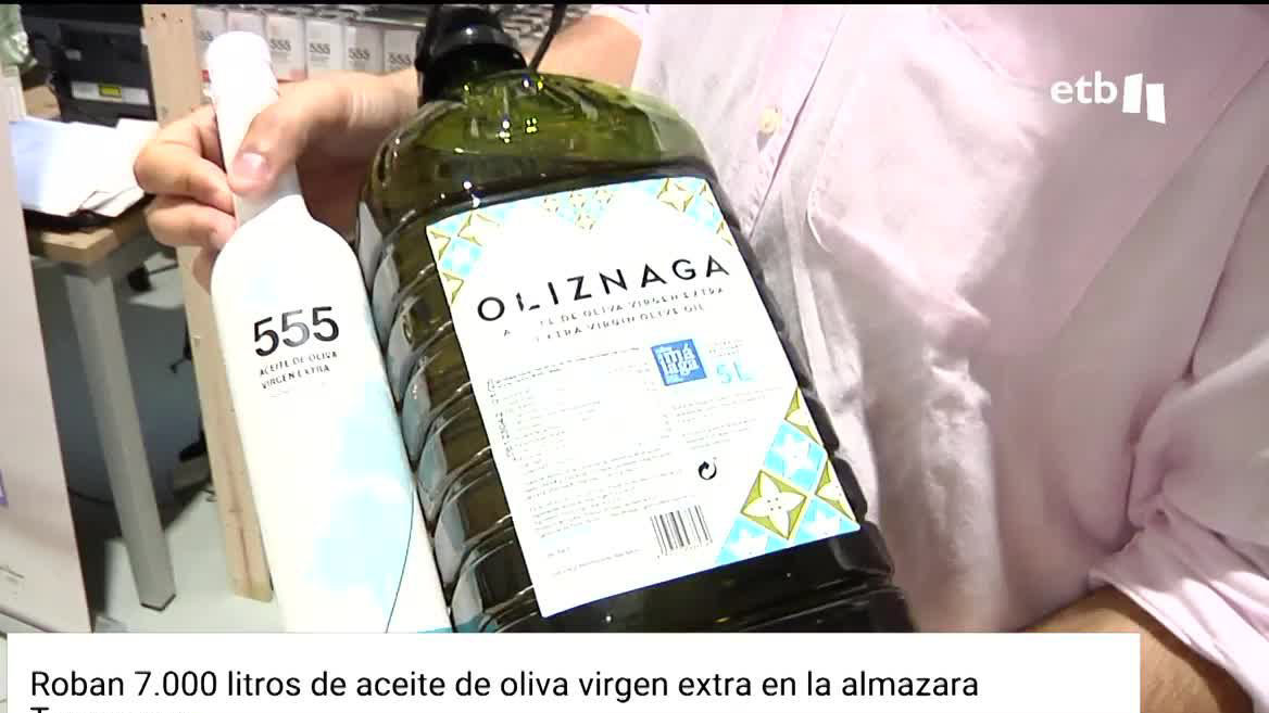 En la almazara Terraverne de Málaga han robado 7.000 litros de aceite de oliva virgen extra que oscila entre 8 y 32 euros el litro.