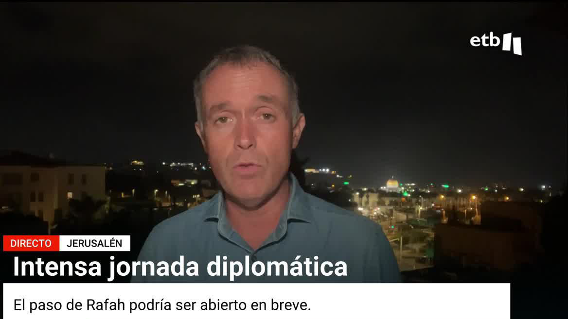 El corresponsal de EITB en Jerusalén explica la última hora de los esfuerzos diplomáticos para acordar corredores humanitarios en Gaza.
