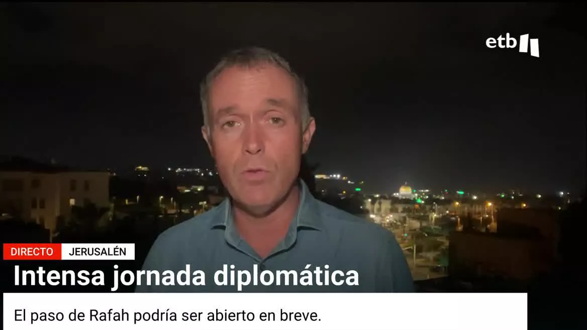 El corresponsal de EITB en Jerusalén explica la última hora de los esfuerzos diplomáticos para acordar corredores humanitarios en Gaza.