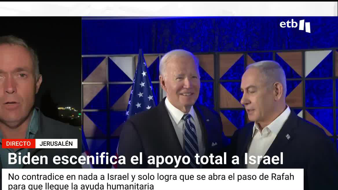 El corresponsal de EITB en Oriente Próximo, Mikel Ayestaran, explica que, con el apoyo total del presidente de EE. UU., Joe Biden, es muy probable que el Gobierno israelí inicie una nueva fase de la guerra.