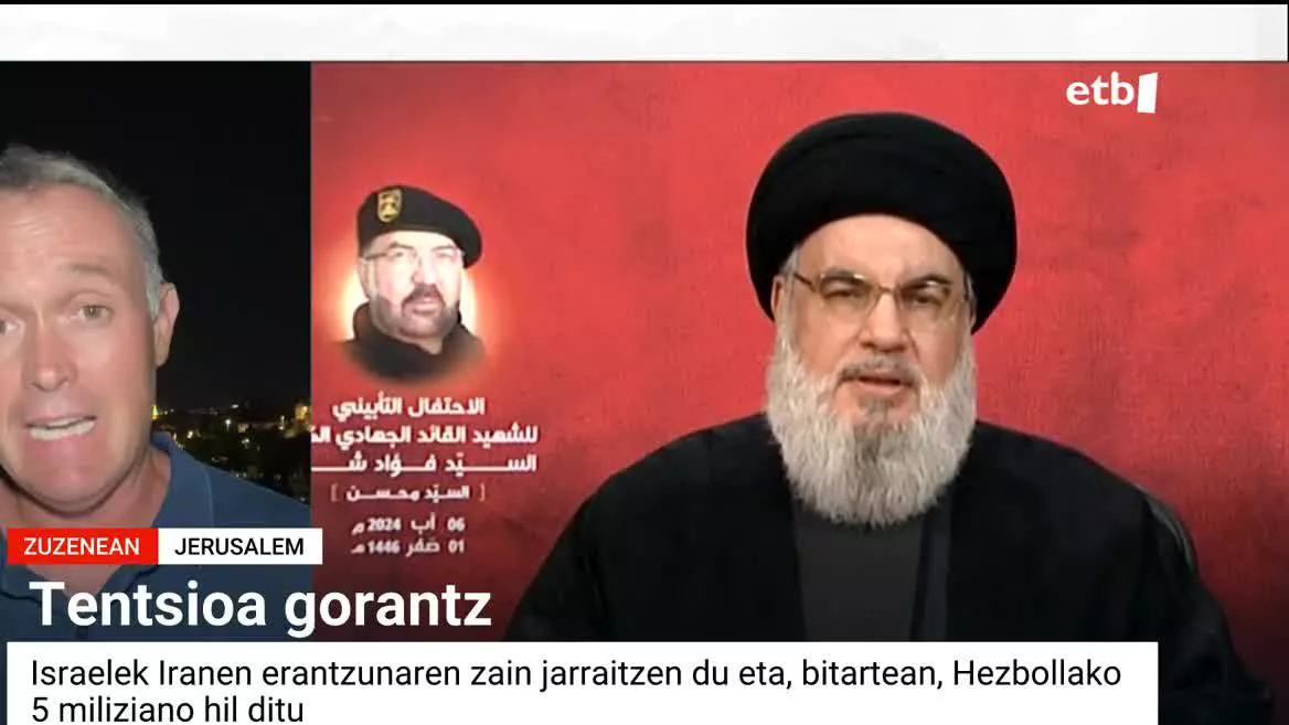 Eskualdeko egoerak gerra psikologikotik ere badu. Israelek Iranen erantzunaren zain jarraitzen du eta, bitartean, Hezbollako bost miliziano hil ditu eraso batean.