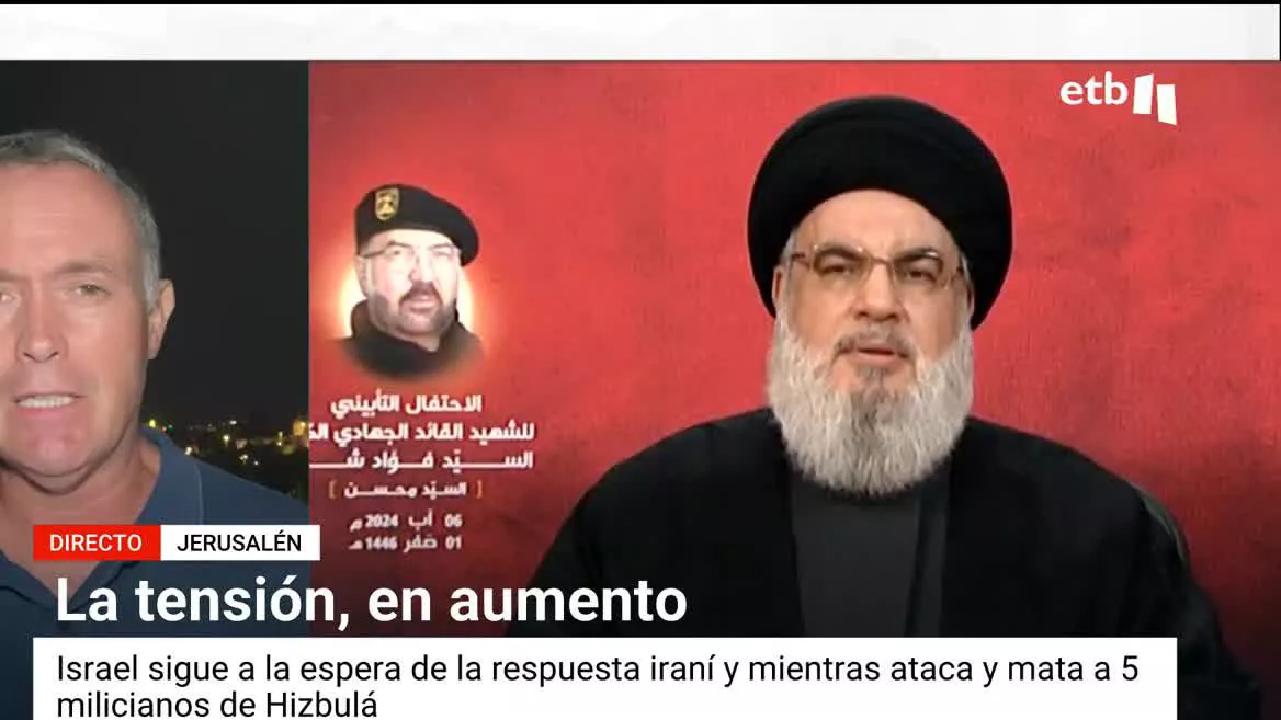 Israel sigue a la espera de la anunciada respuesta iraní. Mientras, continúa atacando, y ha matado a cinco milicianos de Hizbulá.