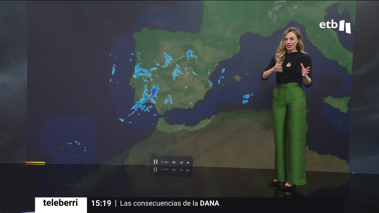 La presentadora del servicio de meteorología de EITB Media June Ansoleaga nos explica por qué se está alargando tanto en el tiempo esta depresión en las capas altas. Hasta ahora, este tipo de depresiones venían y se iban tras dejar gran cantidad de agua. ¿Qué está ocurriendo?