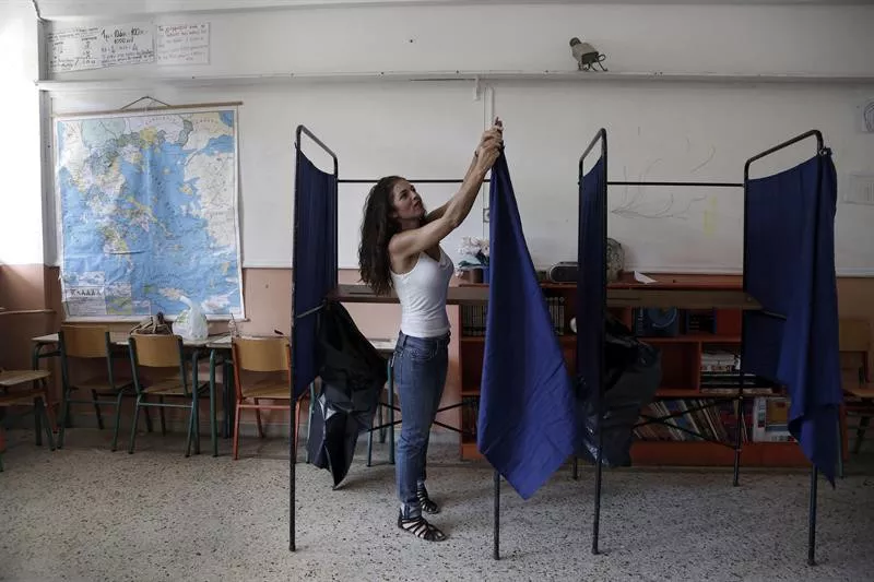Grecia Grezia hauteskundeak elecciones 20s. preparativos urnas. EFE