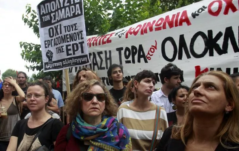 grecia, grezia, greba, huelga, televisión, telebista, EFE