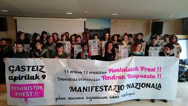 Indarkeria matxistaren kontrako manifetazioa Gasteiz violencia machista. Foto: Feministok Prest