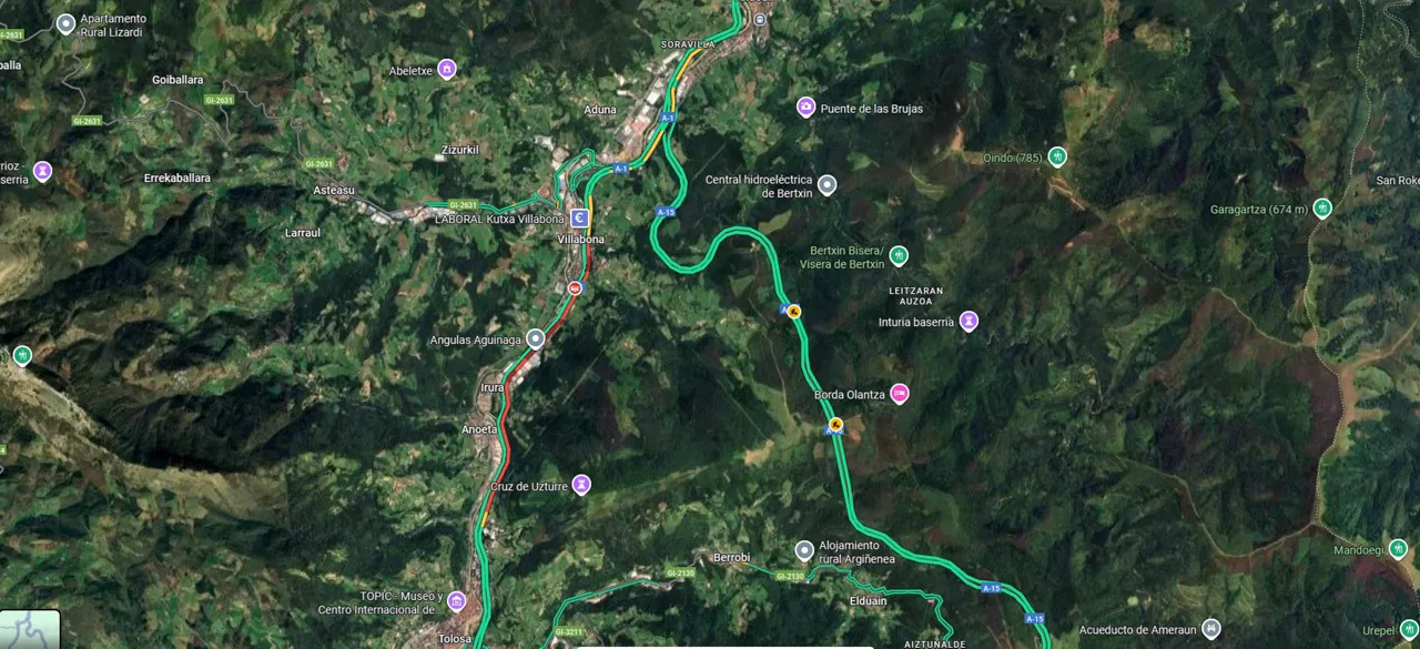 Istripua N-1 errepidean