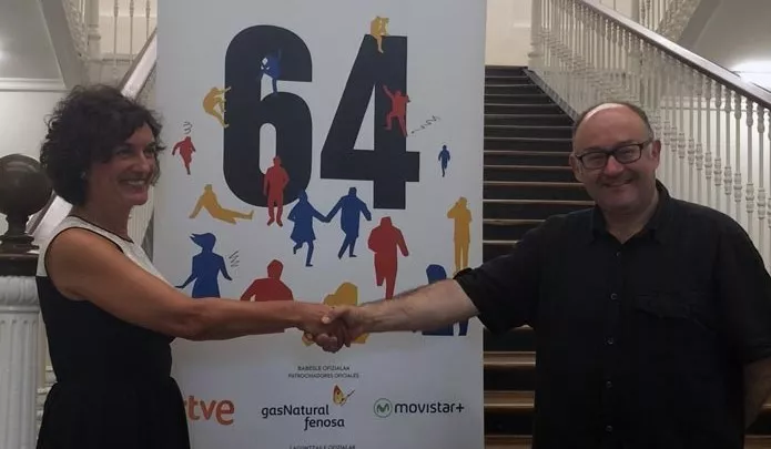 Maite Iturbe y José Luis Rebordinos han firmado hoy el acuerdo de colaboración