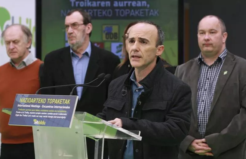 El cabeza de lista de EH Bildu para las próximas elecciones europeas, Josu Juaristi. Foto: EFE