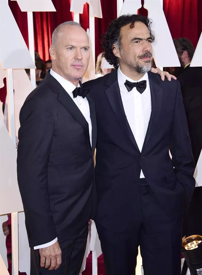 Michael Keaton y Alejandro González Iñárritu ('Birdman'). EFE