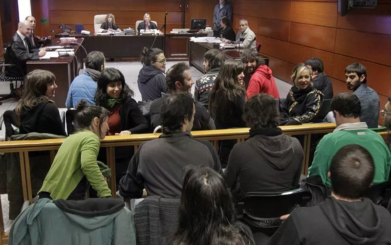 Los acusados, en la última sesión del juicio.