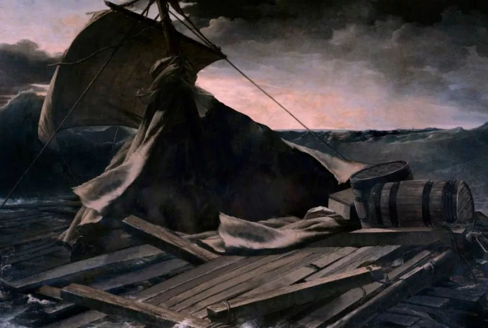 Jose Manuel Balleste artistaren 'La balsa de las medusas' obra. Argazkia: Guggenheim Museoa