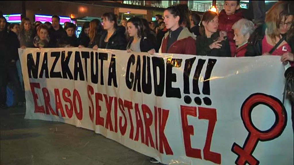 Concentración de repulsa por la agresión sexual en Leioa. Foto de archivo: EiTB