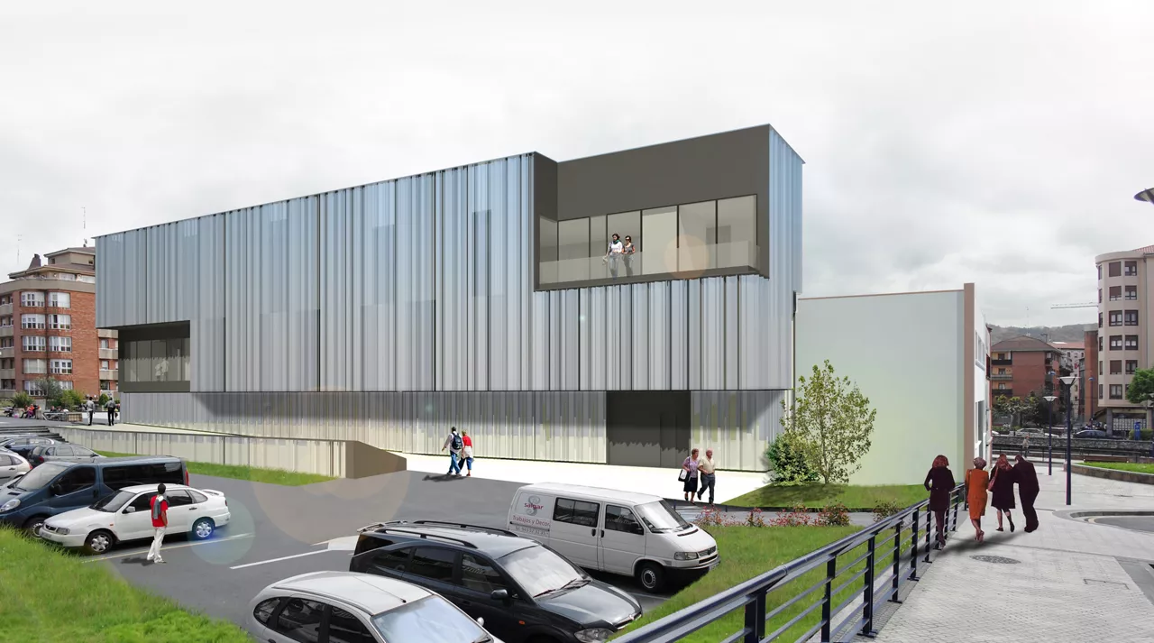 Proyecto del futuro centro de artes escénicas. Foto: Diputación Foral de Gipuzkoa.