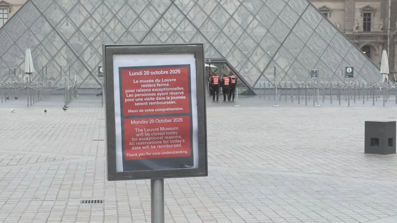 Louvre museoa itxita