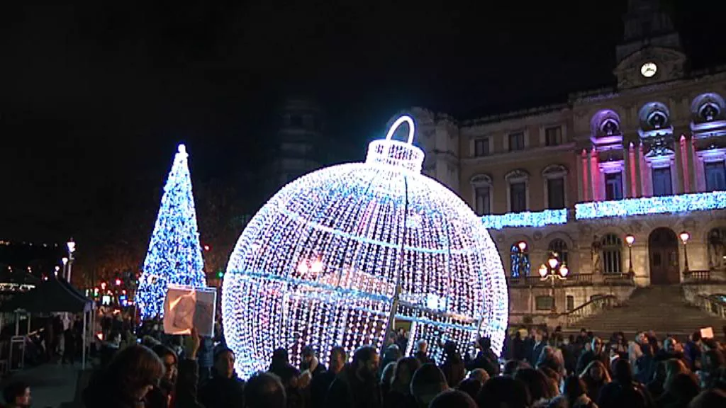 Encendido de las luces de Navidad en Bilbao. Foto de archivo: EiTB