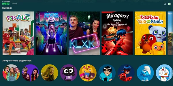 Makusi bideo plataforma berriaren menua