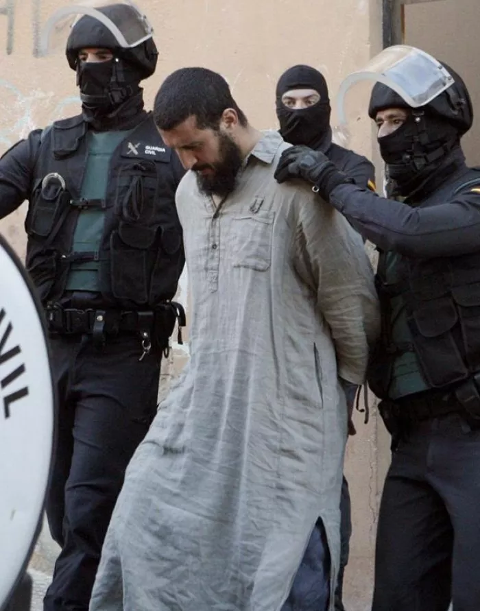 Jihadista baten atxiloketa Melillan. Artxiboko irudia: EFE