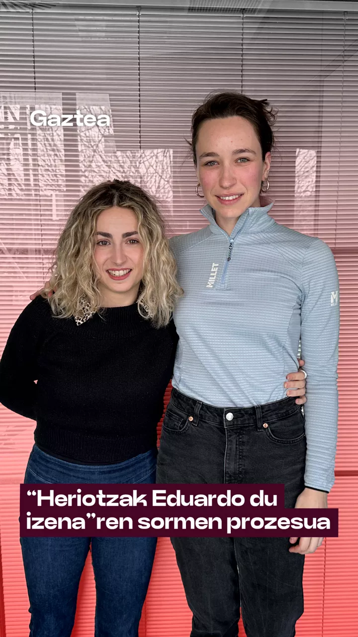 Intza Alkain eta Edurne Azkarate, 'Heriotzak Eduardo du izena' aurkezten