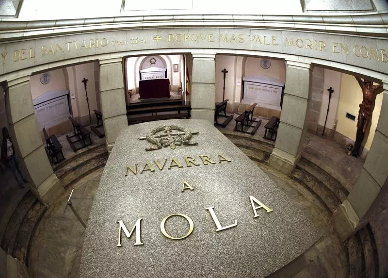 Molaren gorpuzkiak Erorien Monumentuen kriptan. EFE
