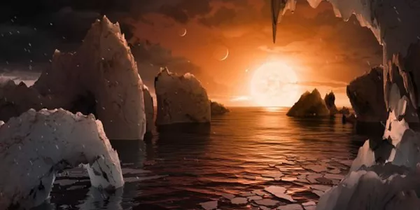 Trappist-1 planeta sistema aurkitu dute, baliteke hirutan bizia egotea. Argazkia: NASA