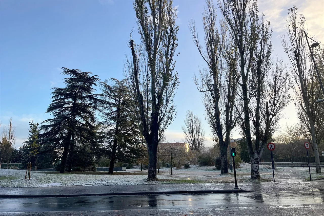 Parque cubiertos de nieve durante la llegada de una masa de aire ártico, a 21 de noviembre de 2025, en Vitoria, País Vasco (España).



Iñaki Berasaluce / Europa Press

21/11/2025