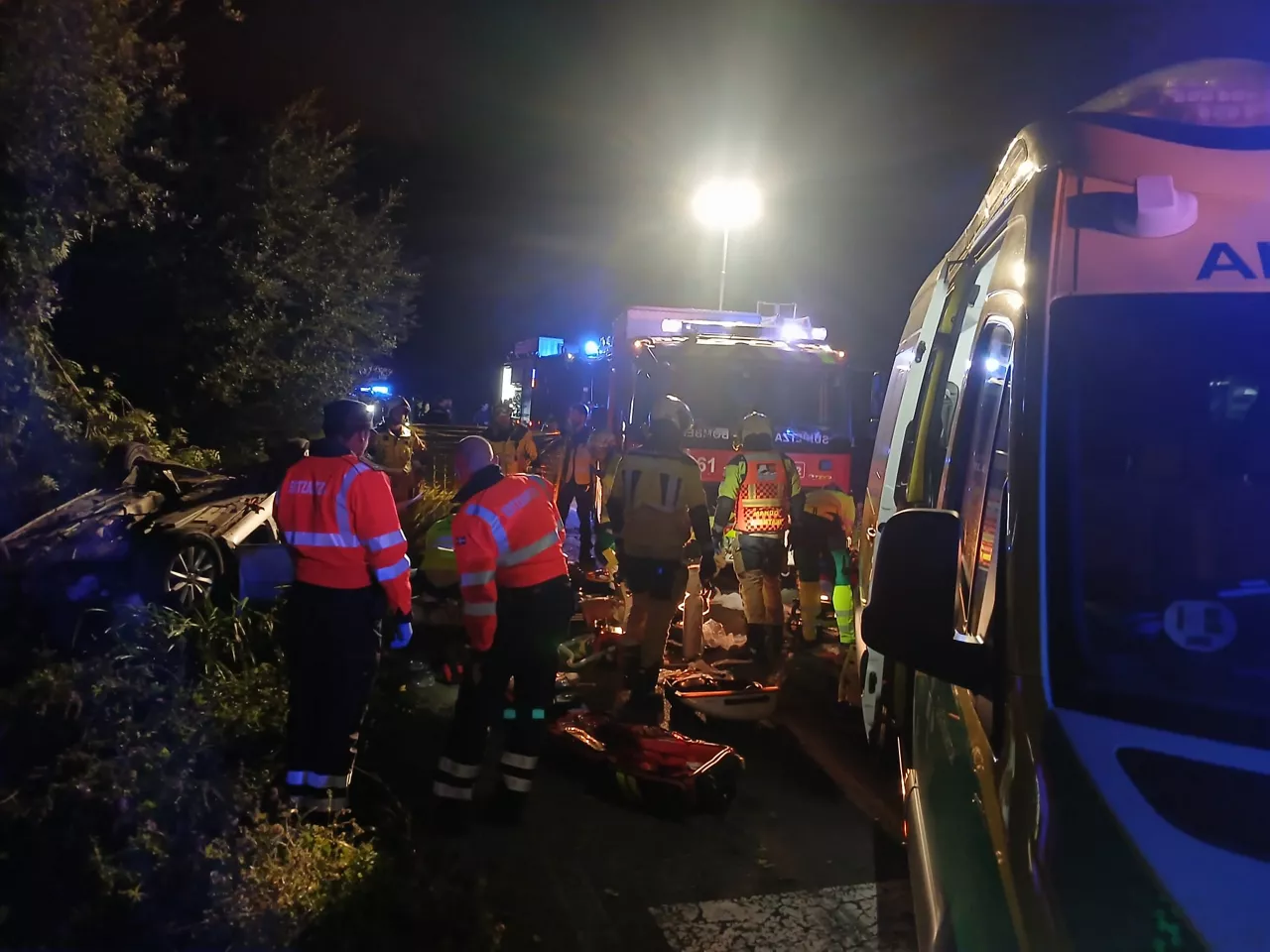 Accidente en Okondo. Foto: Bomberos de Álava