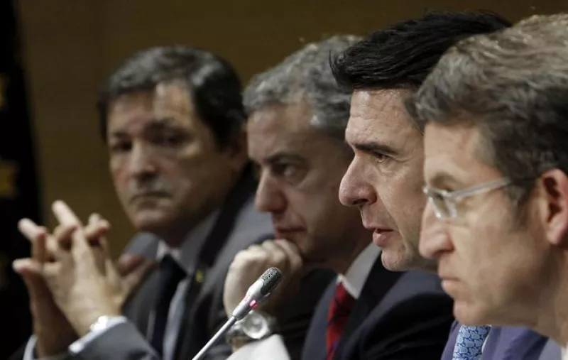 Javier Fernández, Iñigo Urkullu, José Manuel Soria y Alberto Núñez Feijoo. EFE