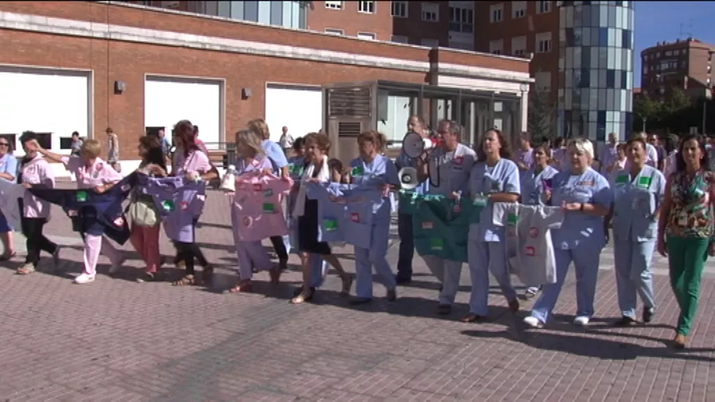 Langileen protesta, Gurutzetako ospitalean.