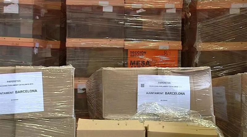 Papeletas de las elecciones de Cataluña. Foto: EFE