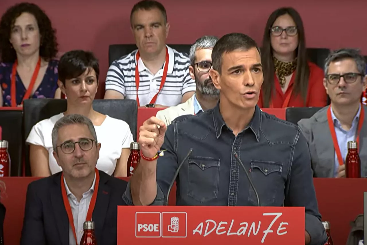MADRID, 05/07/2025.- Captura de video del presidente del Gobierno, Pedro Sánchez, interviene en el Comité Federal del PSOE este sábado, en la sede del PSOE en la madrileña calle de Ferraz. EFE/ Psoe SOLO USO EDITORIAL SOLO DISPONIBLE PARA ILUSTRAR LA NOTICIA QUE ACOMPAÑA (CRÉDITO OBLIGATORIO)
