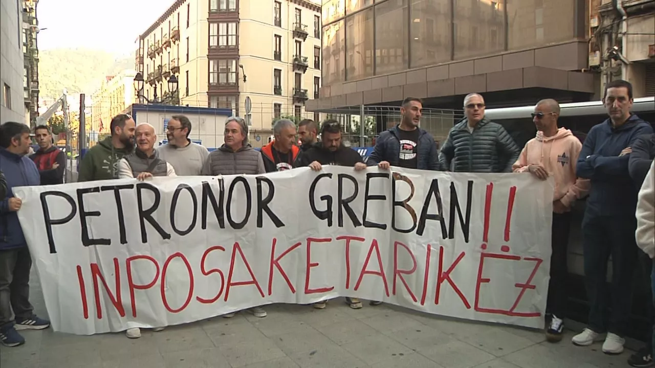 Protesta de trabajadores de Petronor