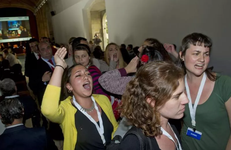 Protesta contra la reforma del aborto efe