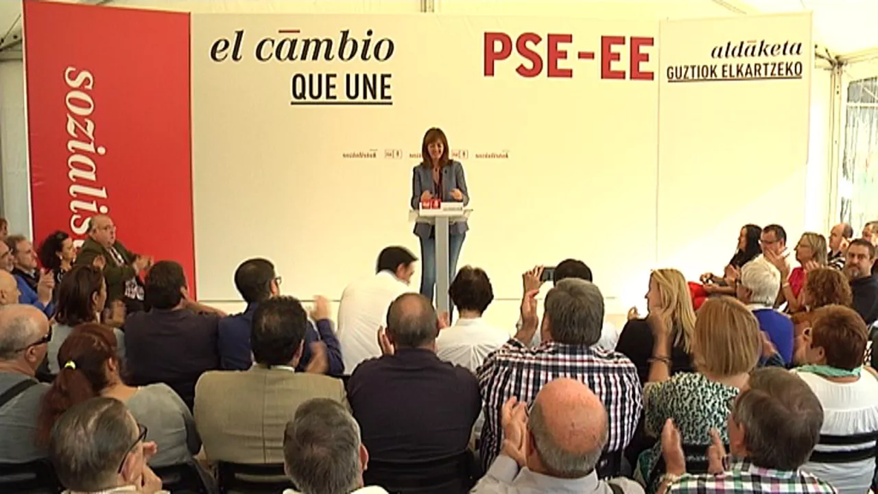 Idoia Mendia PSE-EEko idazkari nagusia. Artxiboko irudia: EiTB