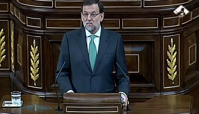 Mariano Rajoy Espainiako presidentea Diputatuen Kongresuan egindako agerraldi batean. Argazkia: EiTB