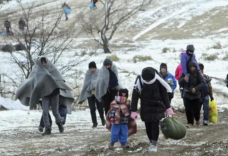 Refugiados errefuxiatuak negua invierno hotza frio. EFE